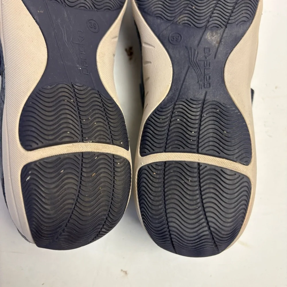 Dansko Blue Hennie and Cream Mary Jane Flats Size 39 8.5 9